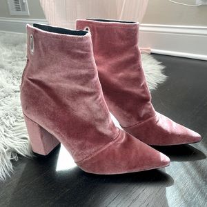 Pink Vervet booties! Sz 39